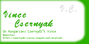 vince csernyak business card